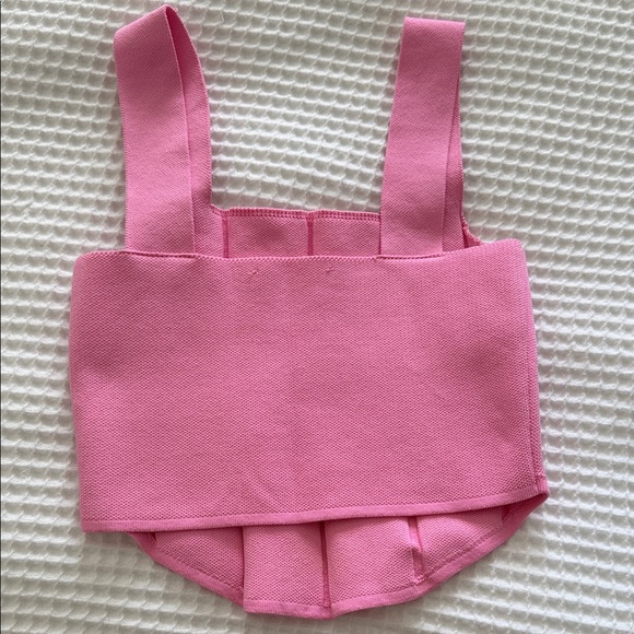 Target Pink Ribbed Corset Top - Picture 3 of 4